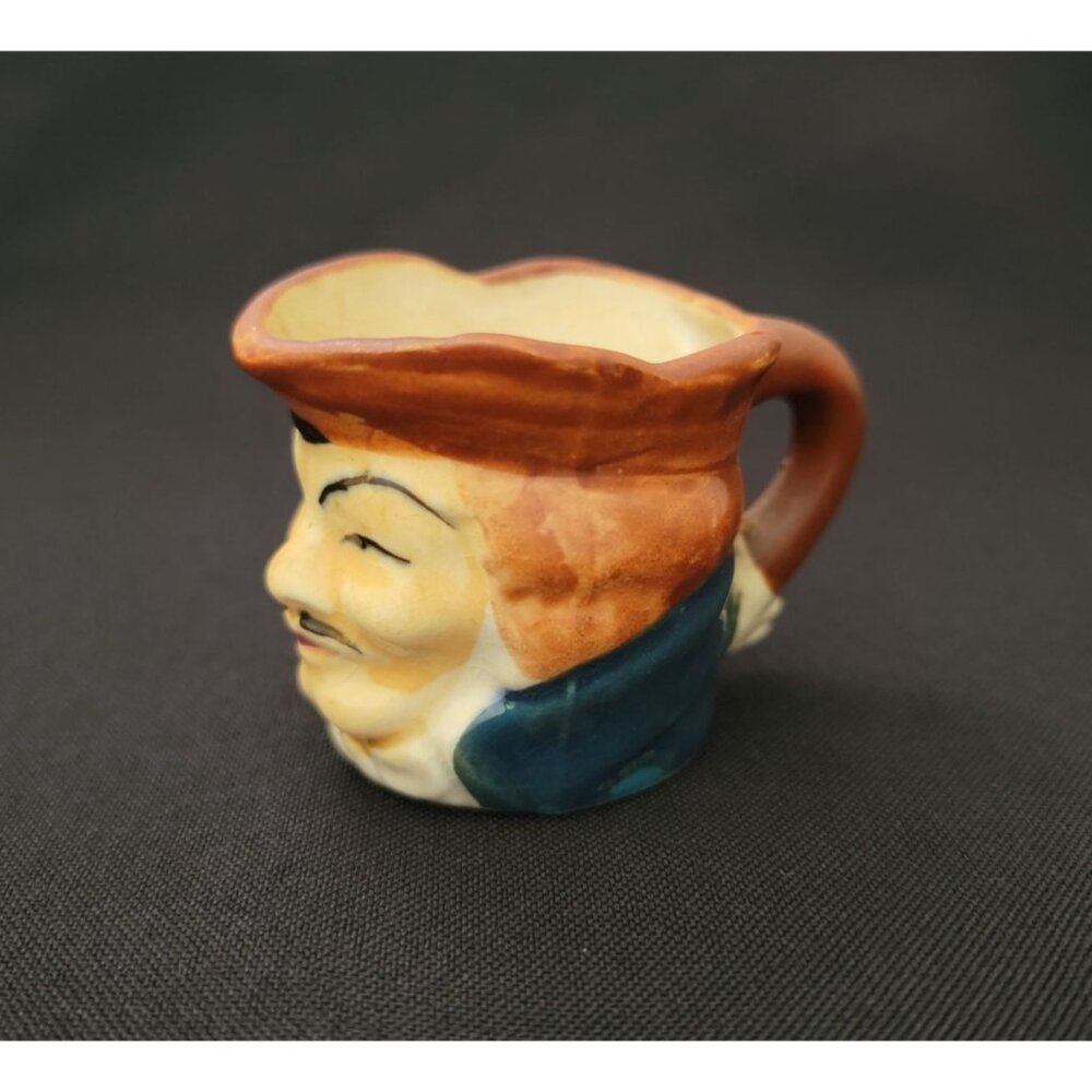 Vintage Miniature Ceramic Toby Mug Pitcher Made In Japan